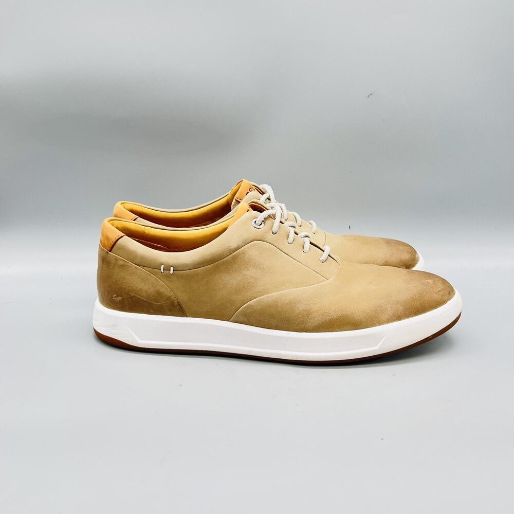 Sperry Shoes Mens 8.5 Beige Nubuck Gold Cup Casual Sneakers Comfort Nautical